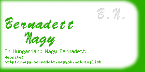 bernadett nagy business card